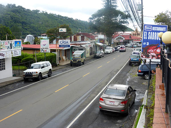 The main street in the center of Boquete