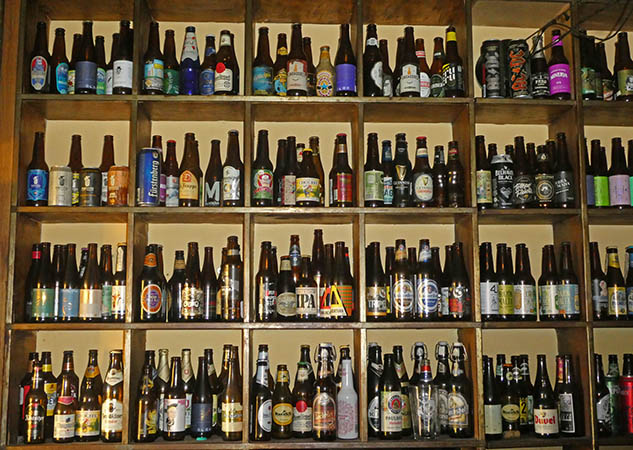 Wide selection of craft beers at Berlina Bistro, Oaxaca, Mexico