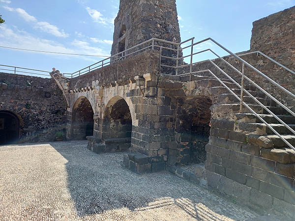 Passageways and staircase to the tower, Castello Normano, Aci Castello, Sicily