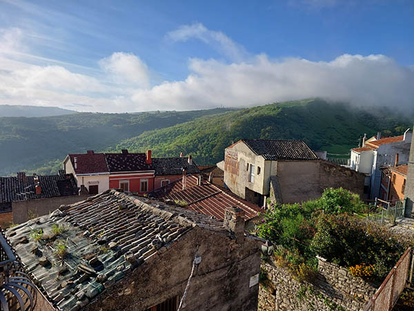 Faeto, Italy, view from window