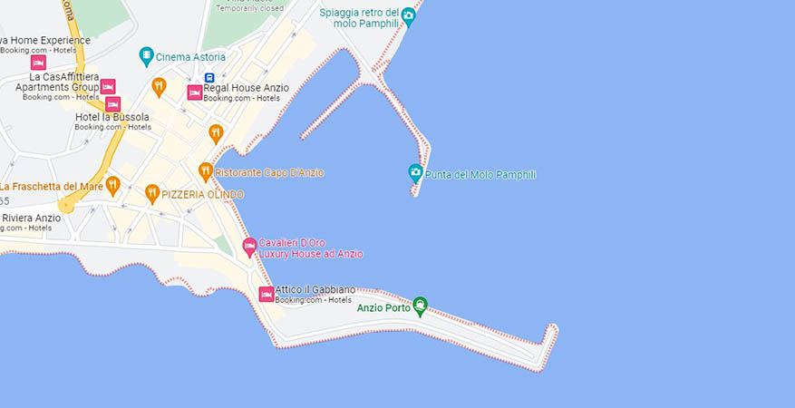 The port of Anzio, Italy
