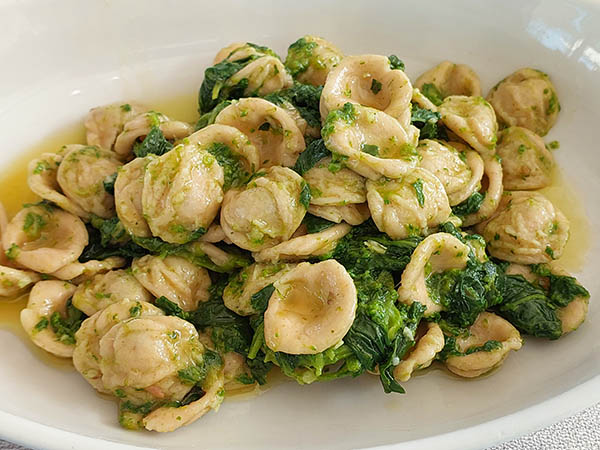 Orecchiette with turnip greens at Betty Cafe, Brindisi, Italy