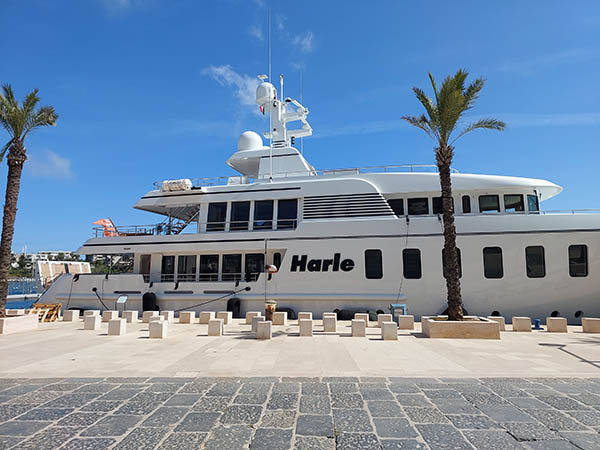 Another beautiful yacht docked at Brindisi Harbor, Italy
