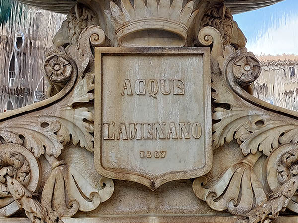 Fountain celebrating the Amenano River, Catania, Sicily