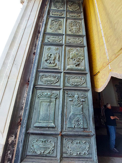 Carved Cathedral front doors, Catania, Sicily
