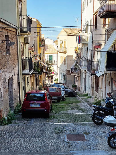 neighborhood on the way to La Rocca, Cefalu, Sicily