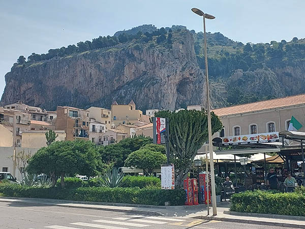 Looking at Rocca di Cefalu, Sicily