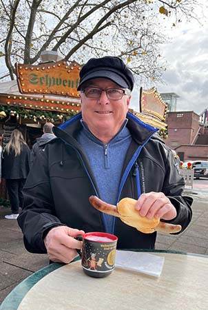 Older gentleman in Dusseldorf, Germany (Christmas Market)