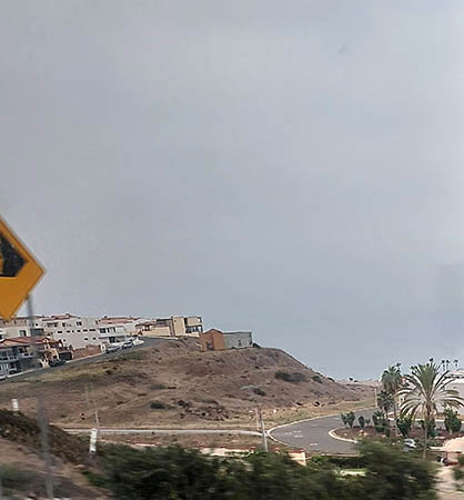 View of Pacific coast of Mexico on our way to Ensenada, Baja California, Mexico