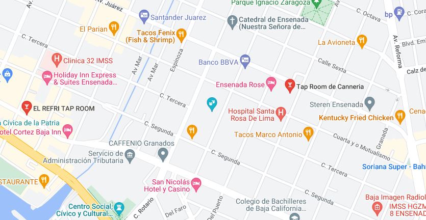 Map showing Tap Room de Canneria