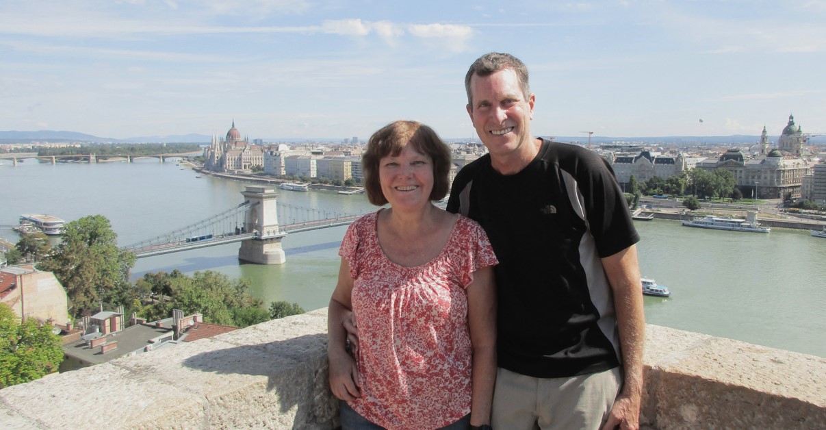 Overlooking the Danube River in Budapest, Hungary