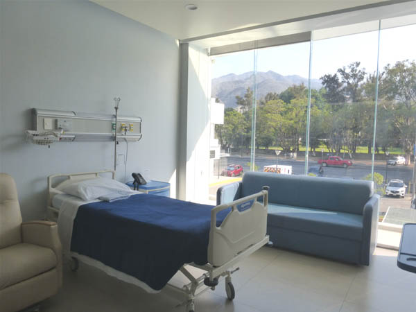 Private hospital room with view, Hospital San Antonio, Lake Chapala, Mexico