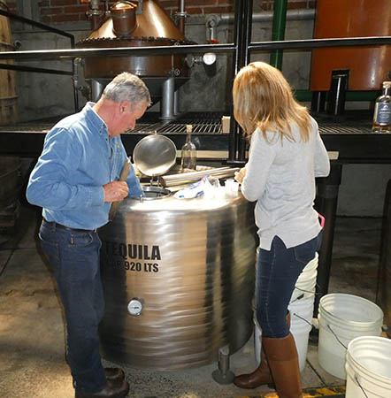 Magaily Franco, our tour guide at La Altena Distillery tasting ordinario, Arandas, Jalisco, Mexico