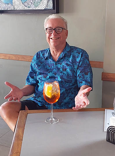 Billy in Cafe in Mexico
