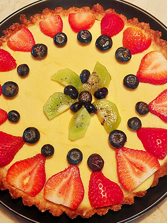 Our freshly made fruit tart