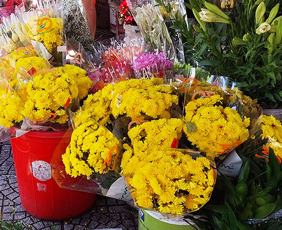 Flower market in DaNang, Vietnam