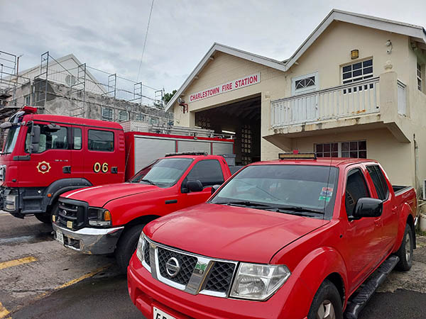 Fire station in Charlestown, Nevis, West Indies