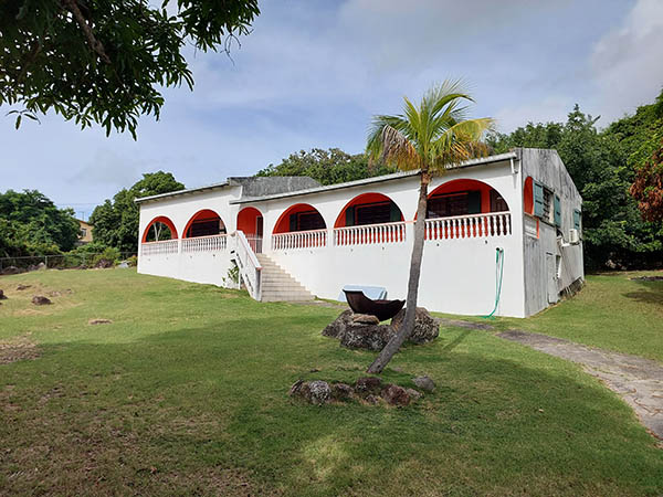 Big white house in Gingerland, Nevis, West Indies