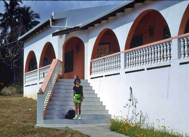 Big white house in Gingerland, Nevis, West Indies