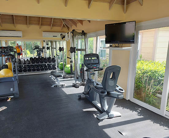 Work out room at Hamilton Beach Villas and Spa, Nevis, West Indies