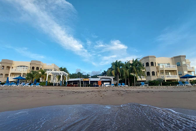 Hamilton Beach Villas and Spa, Nevis, West Indies view from the sea