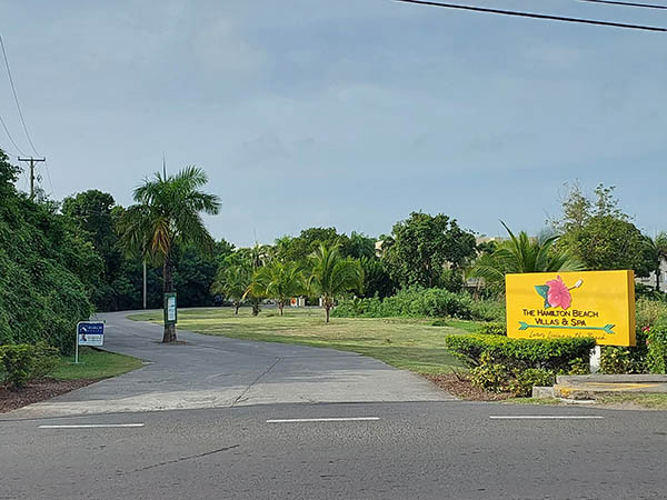 The Entrance to Hamilton Beach Villas and Spa, Nevis, West Indies