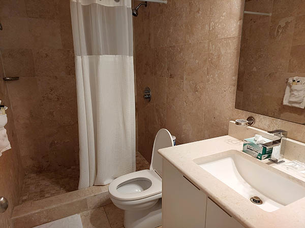 Bathroom at Hamilton Villas on Nevis, West Indies