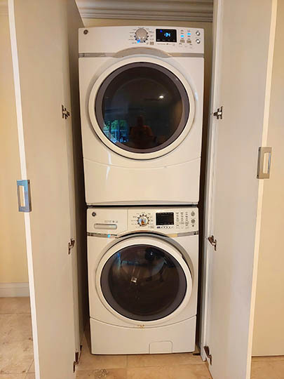 Washer and dryer at Hamilton Villas on Nevis, West Indies