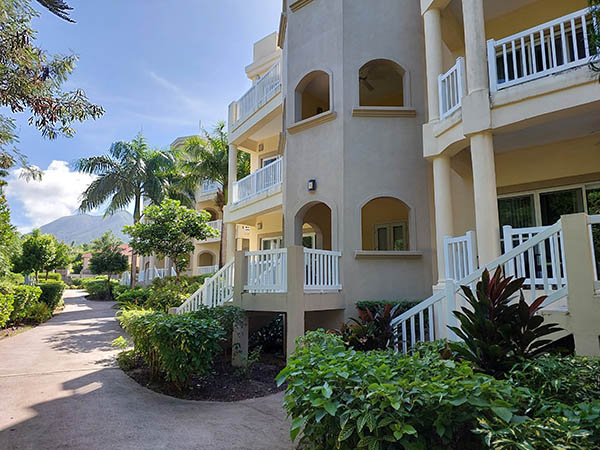 A gentle walkway to some villas in Hamilton Villas, Nevis, West Indies