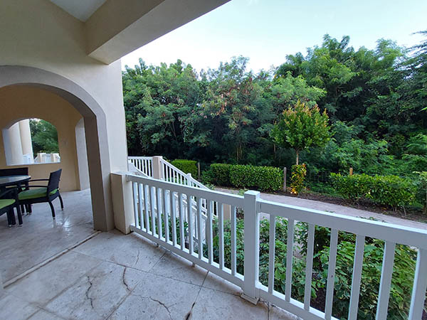 Front porch of a villa in Hamilton Villas on Nevis, West Indies