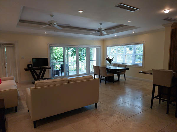 Living room and dining room, Hamilton Villas on Nevis, West Indies
