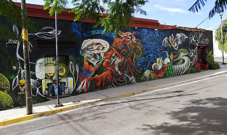 Street art in Oaxaca City, Mexico