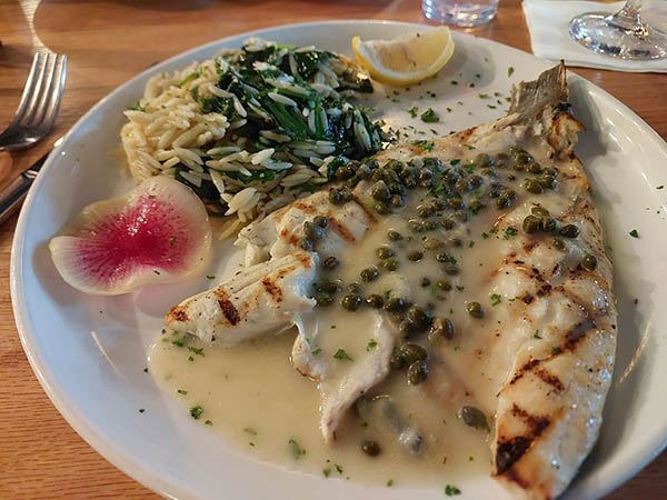 Branzino Fillet with Lemon Butter Caper Sauce