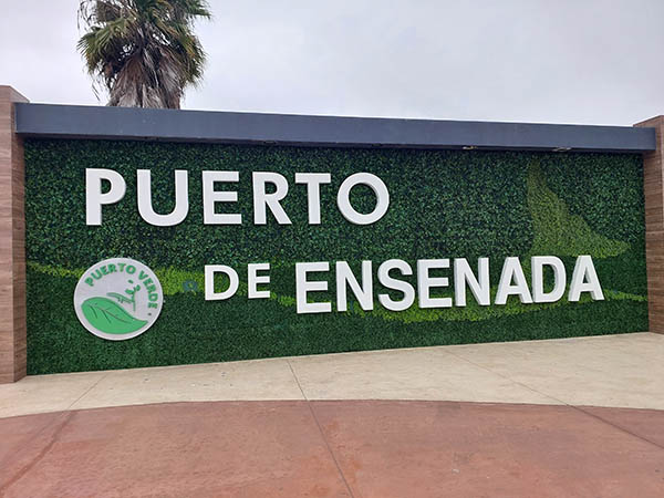 Sign for Puerto de Ensenada, Baja California, Mexico