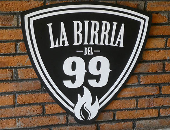 Sign of La Birria del 99, Santiago de Queretaro, Queretaro, Mexico