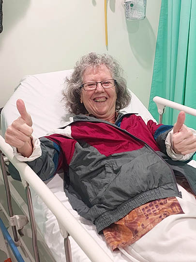 Older woman in a hospital bed, Guadalajara