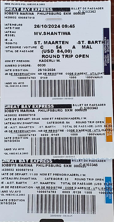 Our Great Bay Express ferry tickets to St. Barth from Sint Maarten