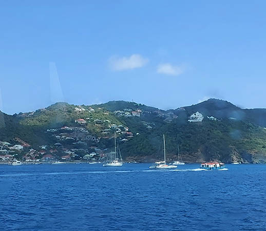 Arriving to St. Barth port