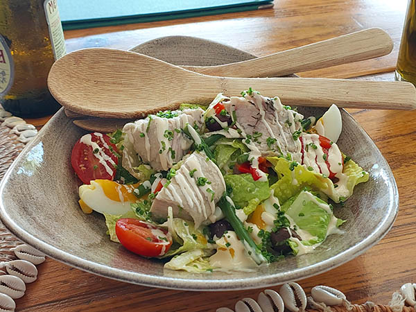 Salade Nicoise at Shellona Restaurant, St. Barth
