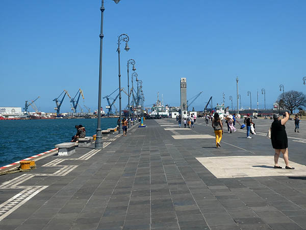 The Malecon with Veracruz Harbor on the left, Mexico
