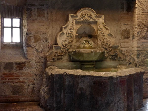 Ancient fountain inside the hotel/convent