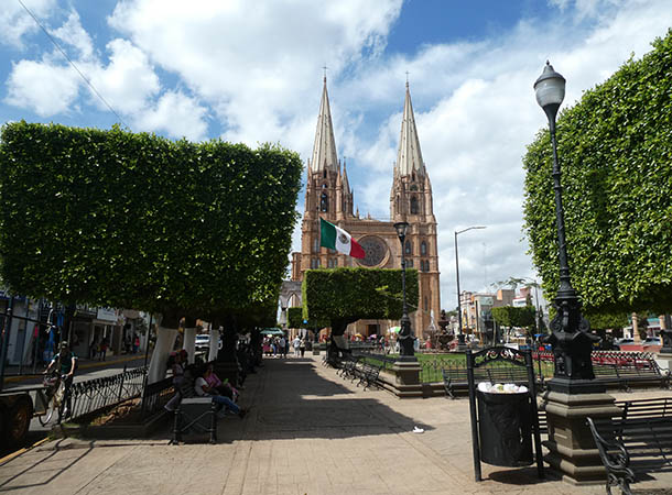 The Plaza in front of the Church San Jose Obrero, Arandas, Jalisco, Mexico