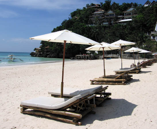 Pristine sugar sand beaches of Boracay, Philippine Islands