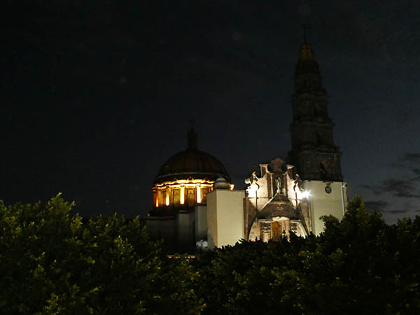 Night view of the church at Atotonilco, Mexico