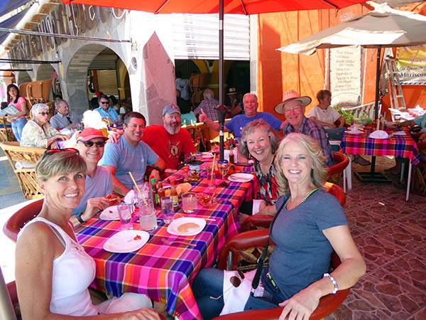 Having lunch with like-minded friends in Chapala, Mexico.