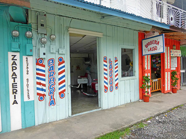 Barber shop in town