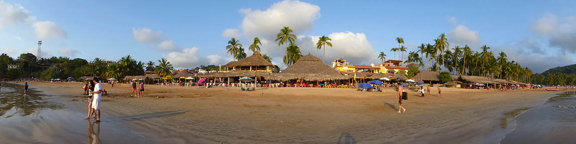 Panoramic shot of Chacala beach