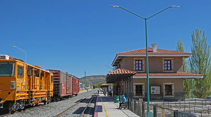 The train station at Creel, Mexico, Copper Canyon, El Chepe Train