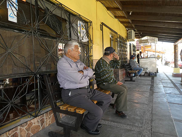 Some locals hanging out in downtown Creel, Mexico, Copper Canyon, El Chepe train