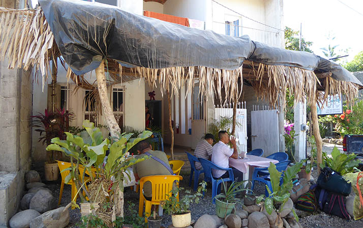 Palapa roof with indoor and outdoor seating